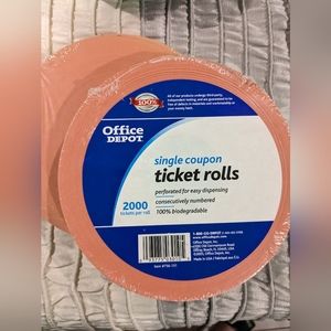 Single coupon ticket rules of raffle tickets 2000 tickets per roll